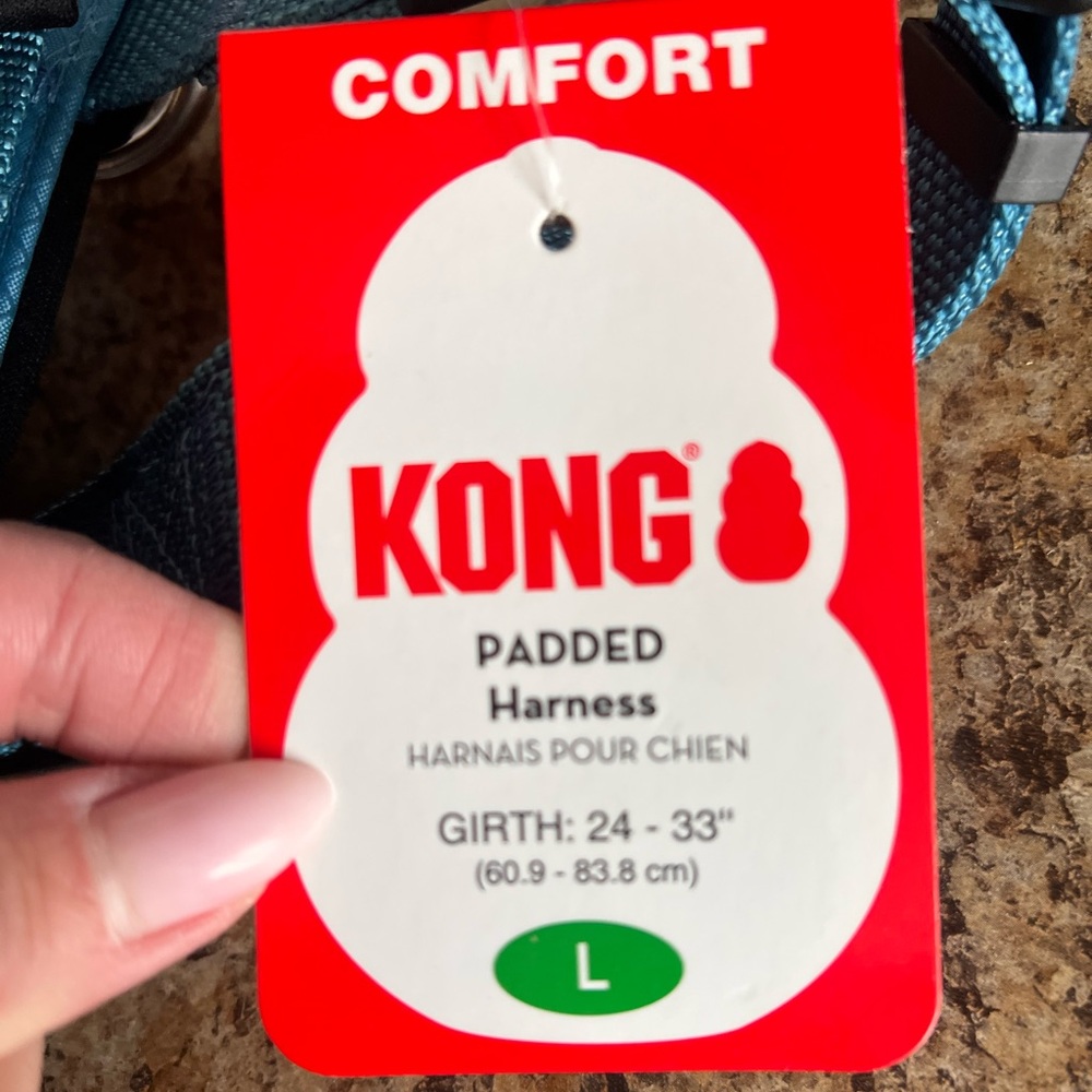 KONG Comfort Padded Dog Harness Large Blue - Picture 9 of 9